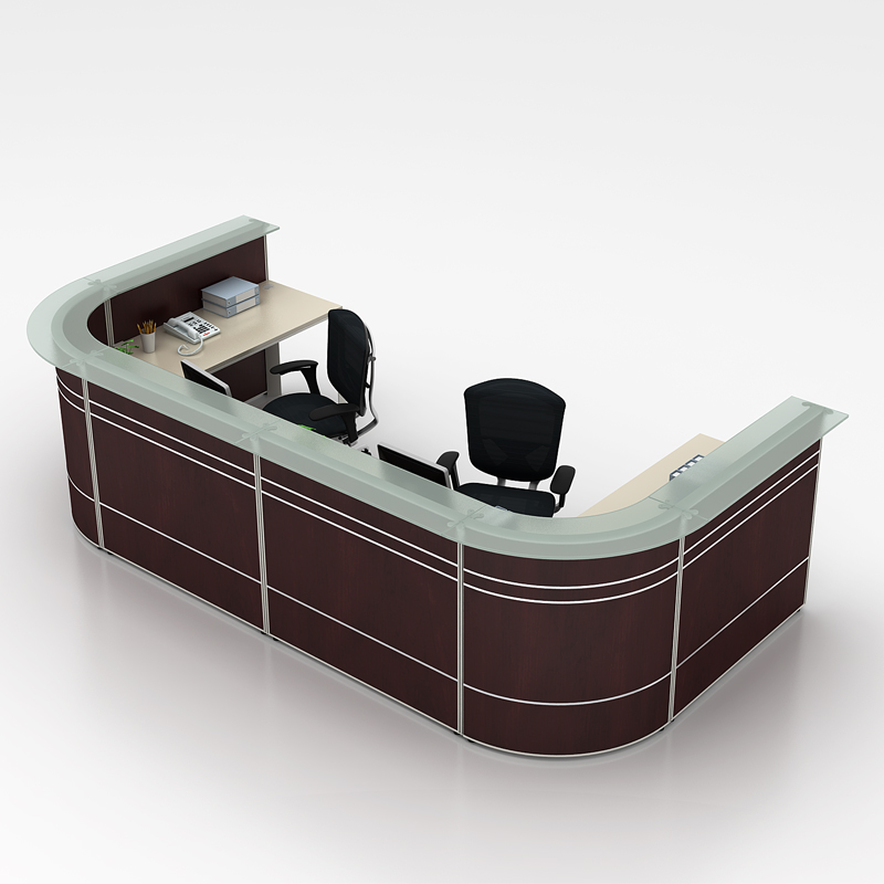 Customized Curved Reception Desk - XINDA CLOVER